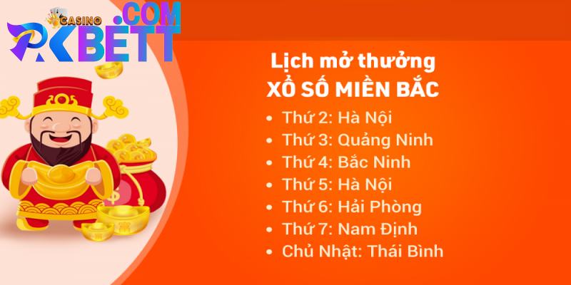 lịch mở thưởng xổ số