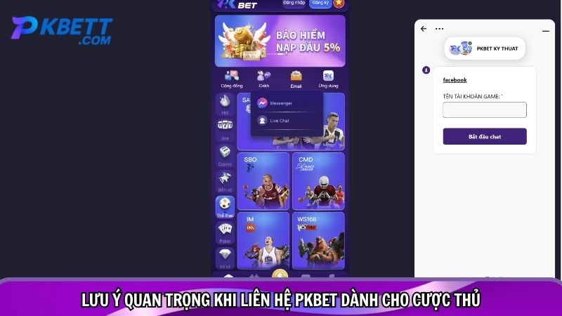 Lưu ý quan trọng khi liên hệ PKBET dành cho cược thủ