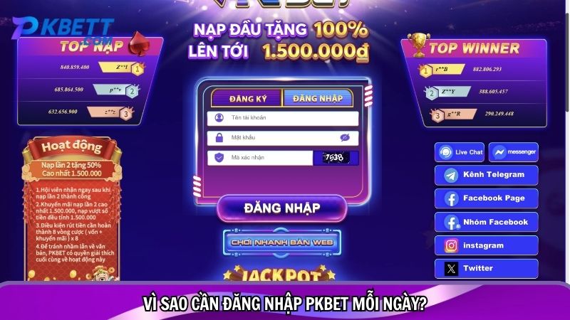 Vì sao cần đăng nhập PKBET mỗi ngày?