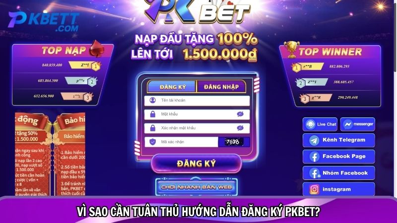Vì sao cần tuân thủ hướng dẫn đăng ký PKBET?